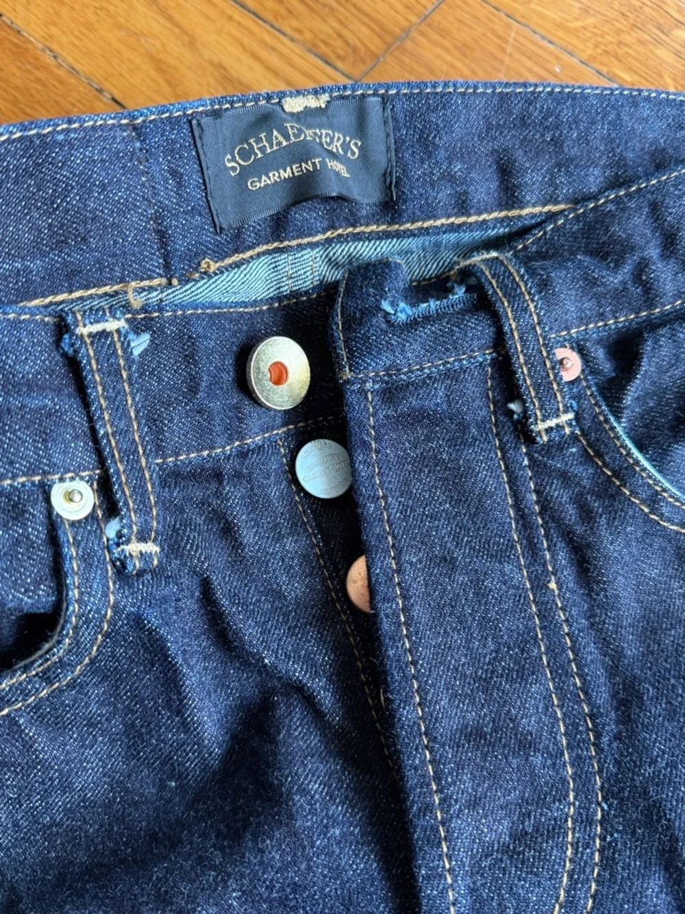 Schaeffers Garment hotel indigo blue denim wash handmade in Hollywood jeans 29 - Picture 6 of 10